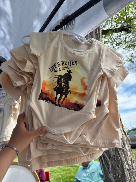 Shea Baby Life’s Better On A Horse Tee/ Onesie