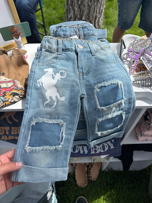 Shea Baby Little Girls Distressed Jeans